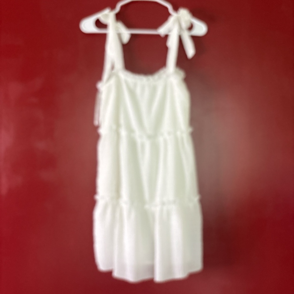 SHEIN White Ruffled Dress